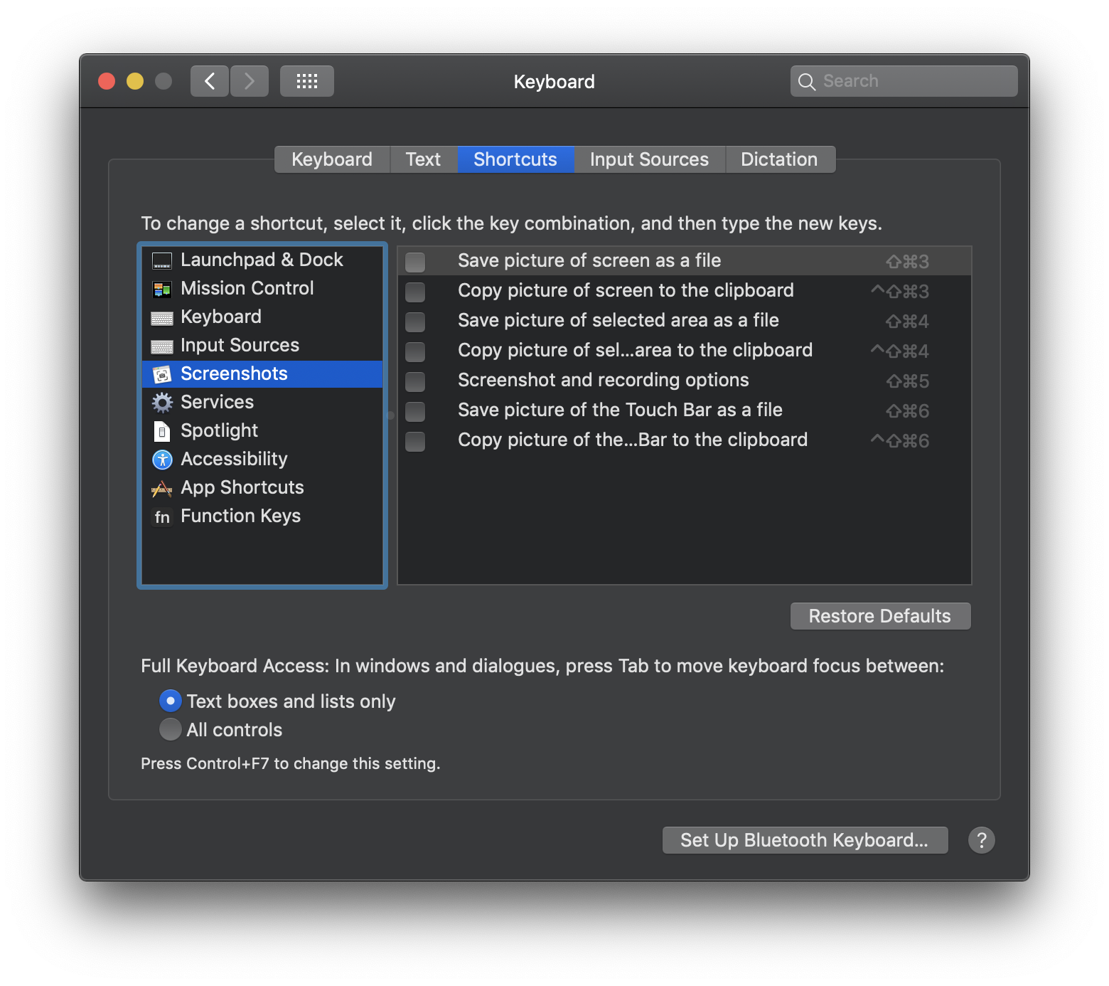 what is the shortcut for screenshot on mac